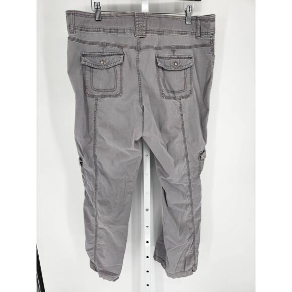 Vtg Sonoma Life + Style Womens Sz 16 Cargo Pants Light Gray Straight Leg - Picture 5 of 5